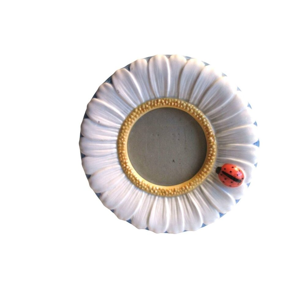 *Tarragrafics Daisy w Lady Bug Picture Frame  - 6" Round - Table Top